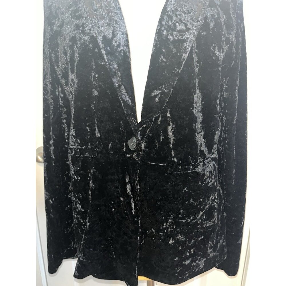 Sanctuary Blazer Womens M Crushed Velvet Floral Lined Jacket Mob Wife Steampunk